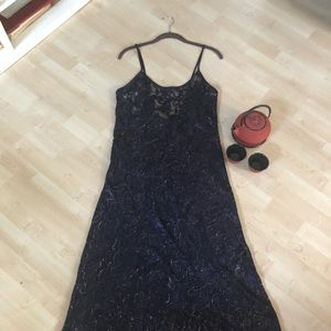 Sexi Sheer Lingerie Night Gown Blue / Black NWOT